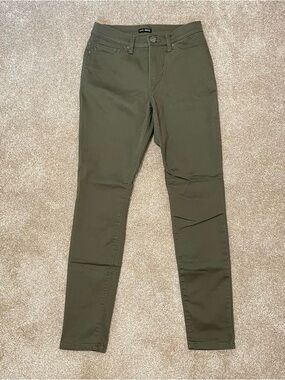 LEE 6M Slimming Fit Skinny Leg Green Jeans Pants Mid Rise Zipper Pockets Spring